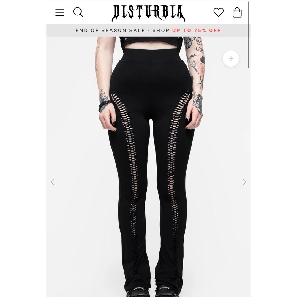 DISTURBIA CAGE FLARE CUTOUT LEGGING